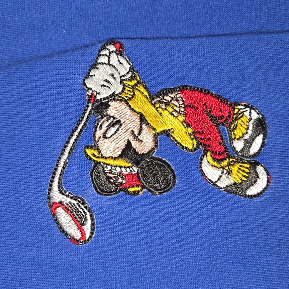 Vintage Disney Mickey Golf Shirt Velva Sheen Made In Usa - Picture 4 of 15